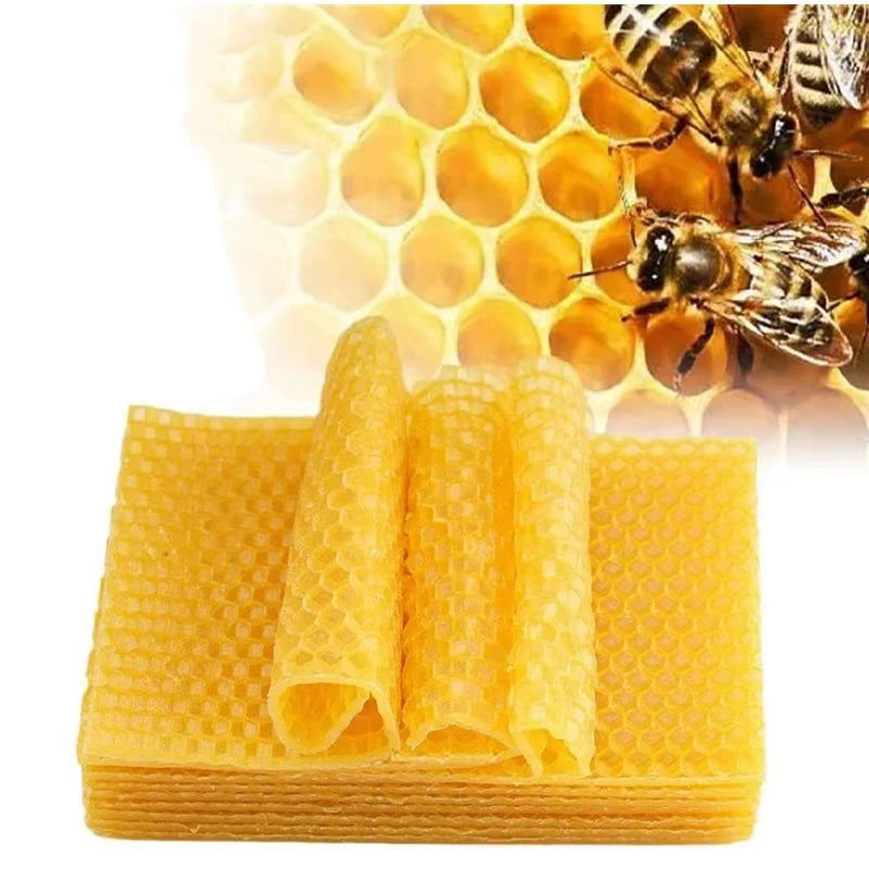 10/20/30pcs Beeswax Sheets Candle Making Craft DIY Kits Honey Candles Maker Full Bees Wax Honeycomb Beekeeping Foundation Sheets